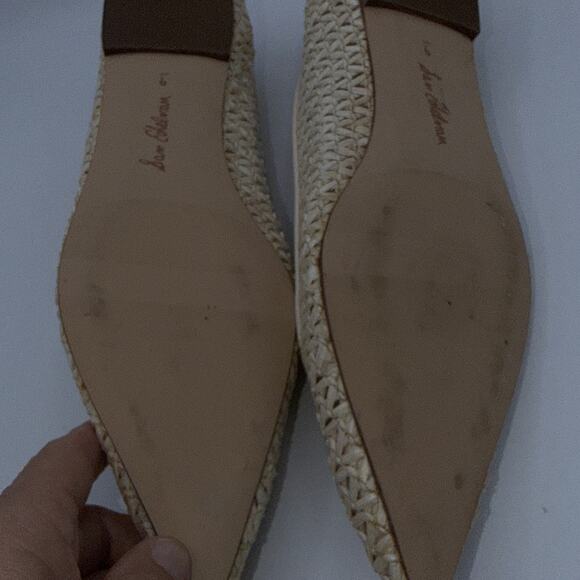 Sam Edelman Wanda Pointed Toe Ivory Woven Flat Womens Size 9M New No Box - Picture 12 of 12